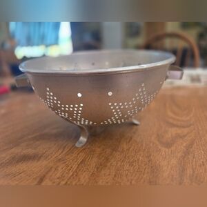 Vintage Aluminuml Colander with Star Design